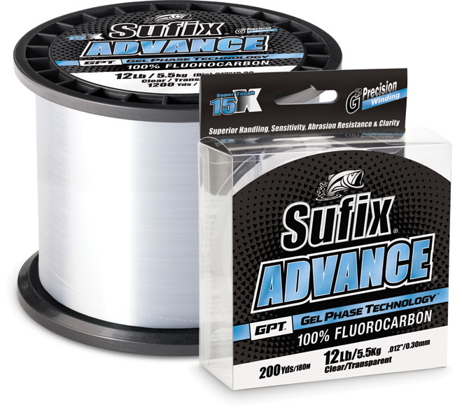 Sufix Advance Monofilament 12 lb Low-Vis Green - 1200 yds